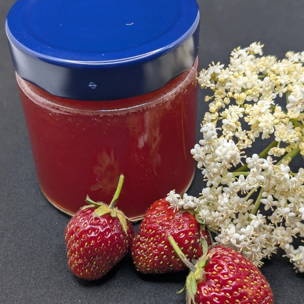Erdbeer-Holunderblüten-Marmelade