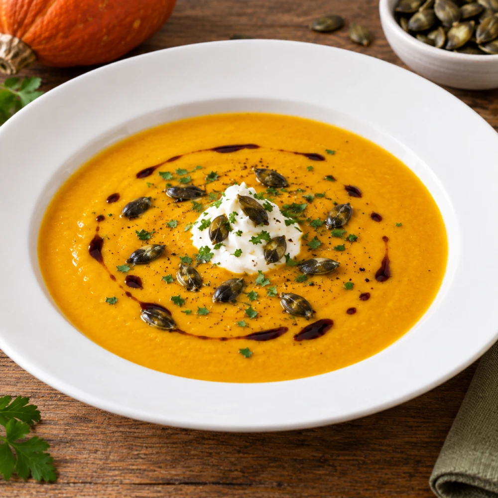 Startseite 10 Kürbis.Kokos-Cremesuppe